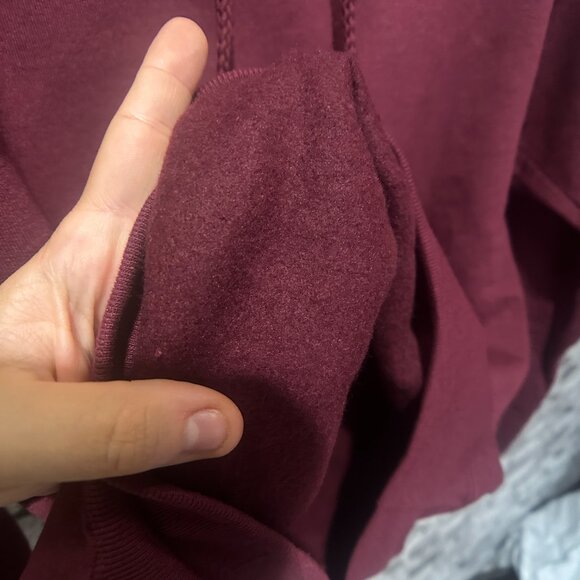 EUC Hanes Eco Smart Women's Burgundy Hoodie Size Small - Picture 5 of 10
